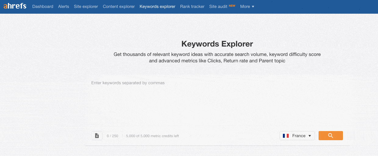 Ahrefs keyword explorer